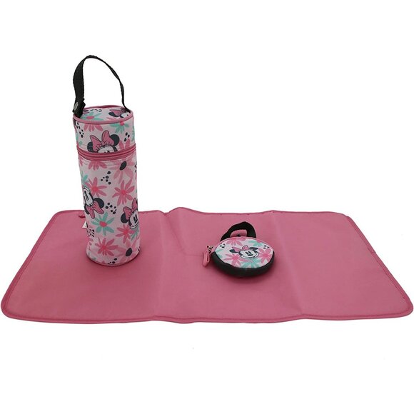 Cudlie Disney Minnie Mouse Baby Multipiece Diaper Tote Bag in Tropial Floral - Picture 5 of 6